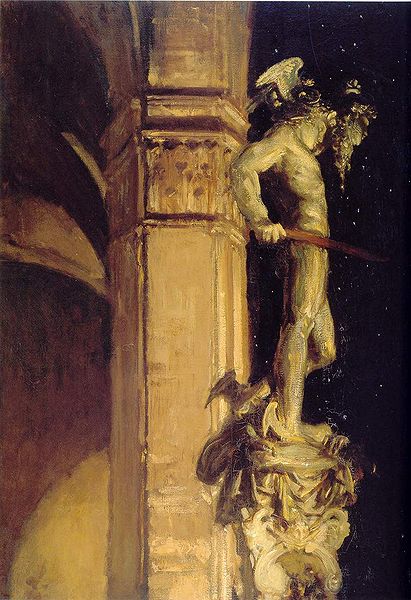 Statue of Perseus by Night
